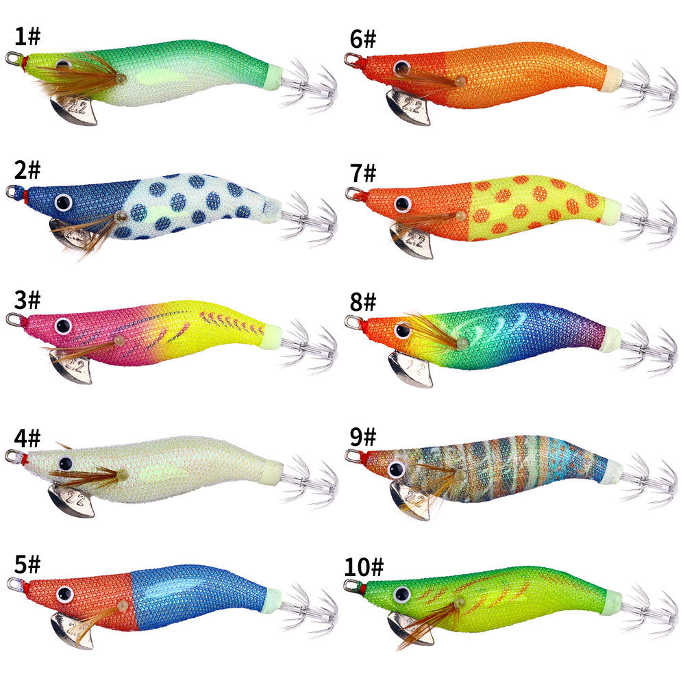 Dr.Fish 10 colors Glow Squid Jig 9.3cm 8.5g