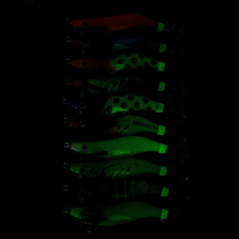 Dr.Fish 10 colors Glow Squid Jig 9.3cm 8.5g - Dr.Fish Tackles
