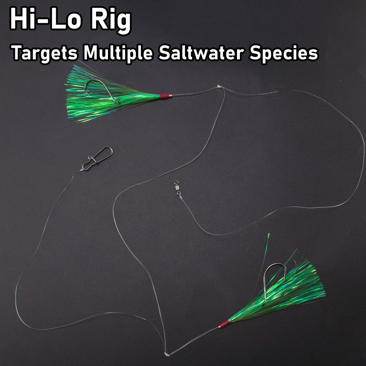 Dr.Fish 10pcs Flounder Rigs Hi-Lo Rig #1/0-#5/0