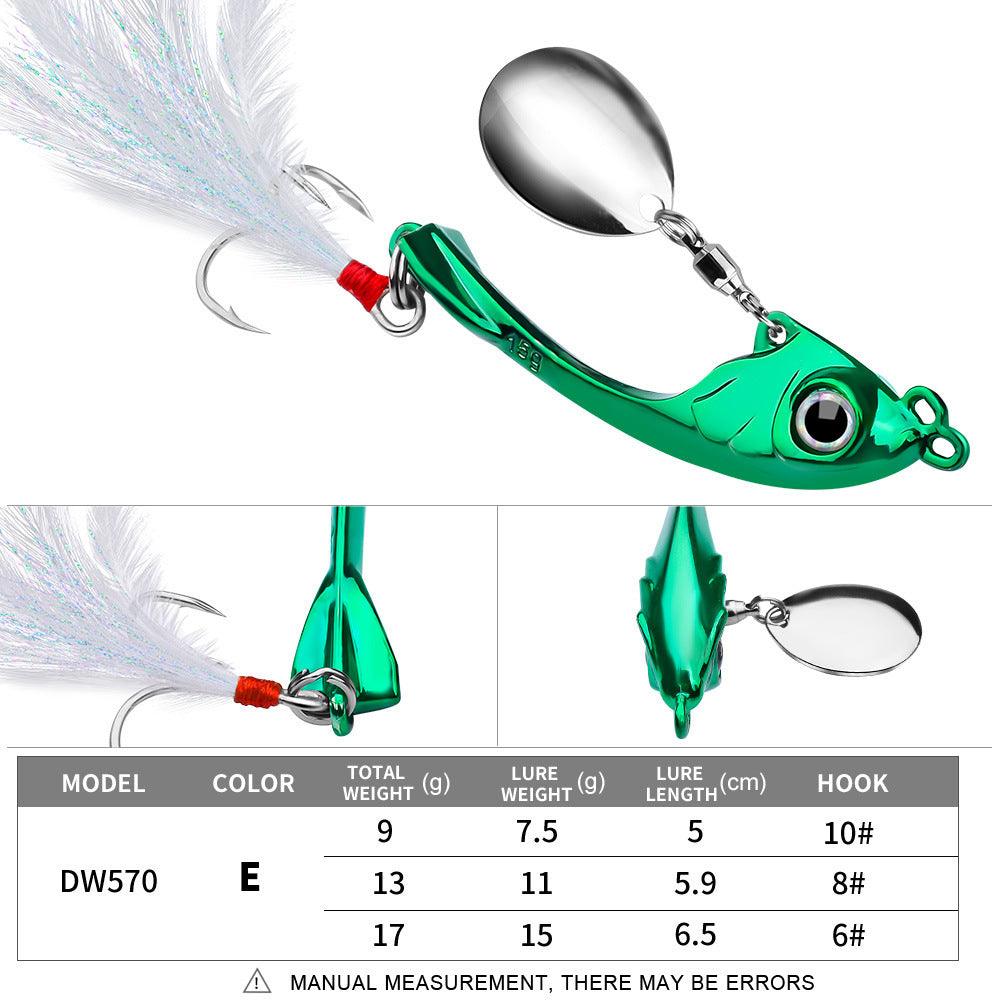 Dr.Fish 1 pcs Metal Spinner Lure Fishing Spoons 9g 13g 17g