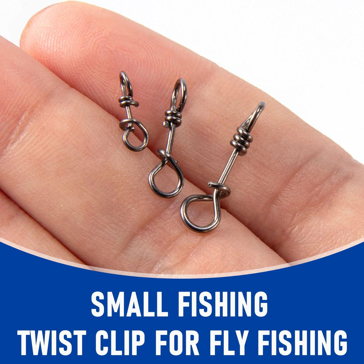 Dr.Fish 150-Pack/Box Fly Fishing Snap twist clip 7-16lb - Dr.Fish Tackles