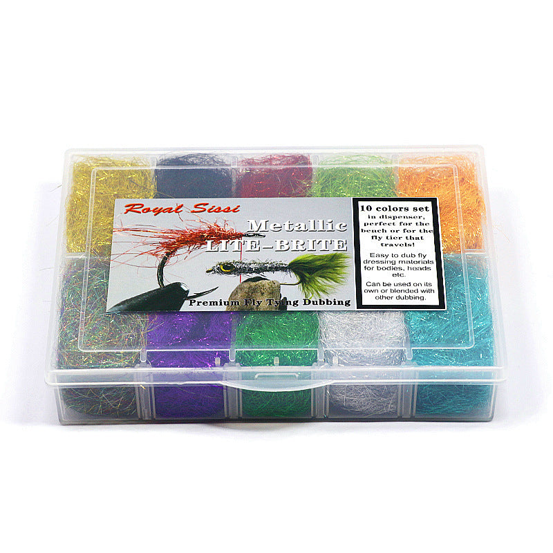 Dr.Fish 1 Box Flash Line Fly Fishing Tying Materials (10 colors)