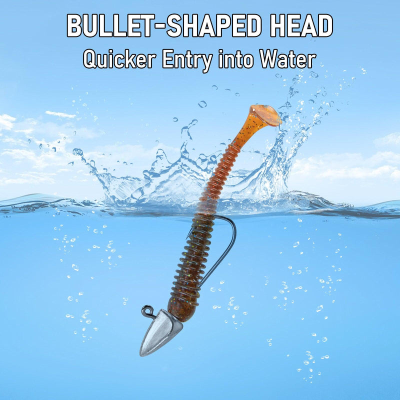 Dr.Fish 20pcs High Carbon Steel Texas Jig 1/8-1/2oz - Dr.Fish Tackles