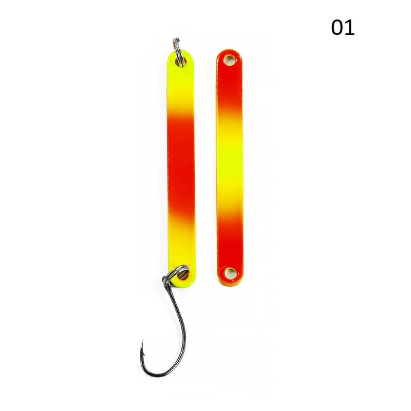 Dr.Fish 2pcs Colorful Long Strip Spoon Lures 2.5g 5cm