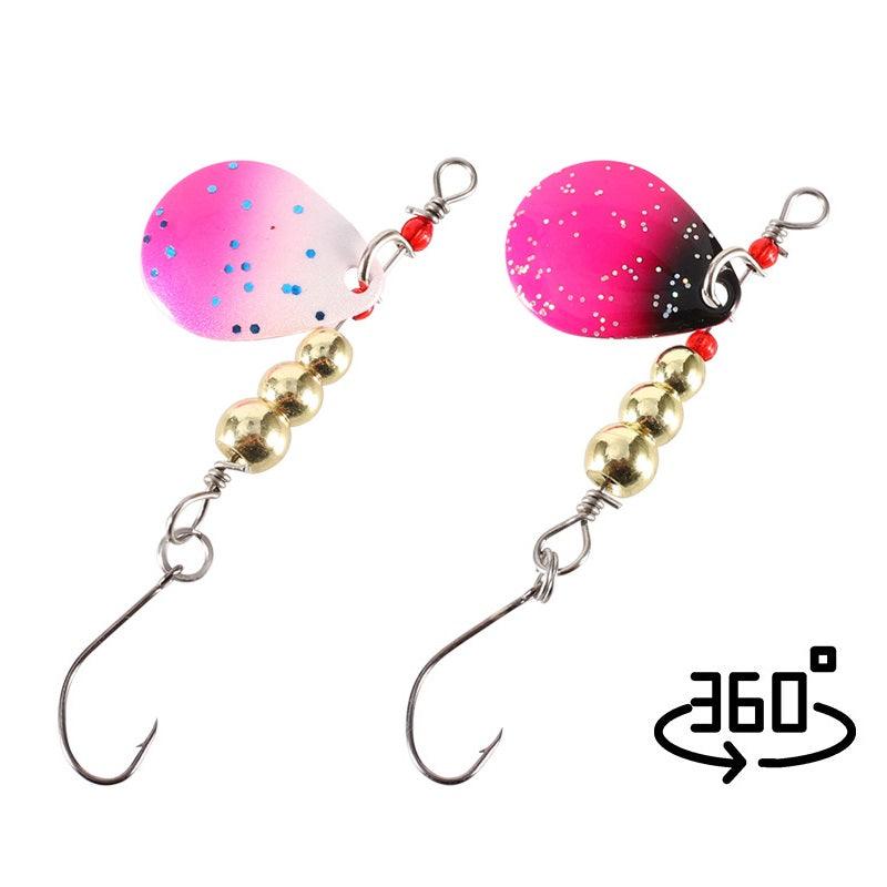 Dr.Fish 2 pcs Shining Spinner with Single Hook 3.5g 4.5g - Dr.Fish Tackles