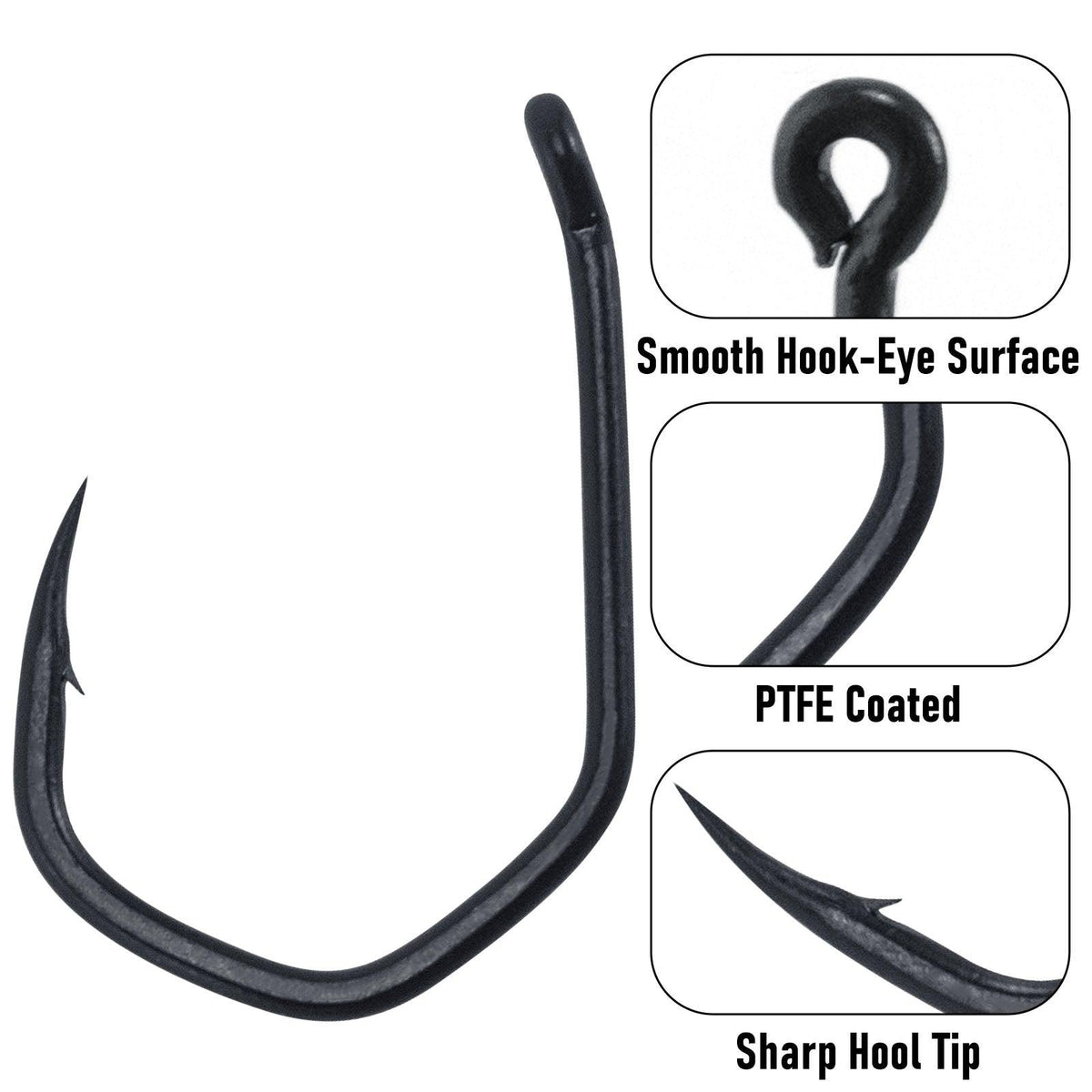 Dr.Fish 30pcs Carp Fishing Claw Hooks #2-#10 - Dr.Fish Tackles