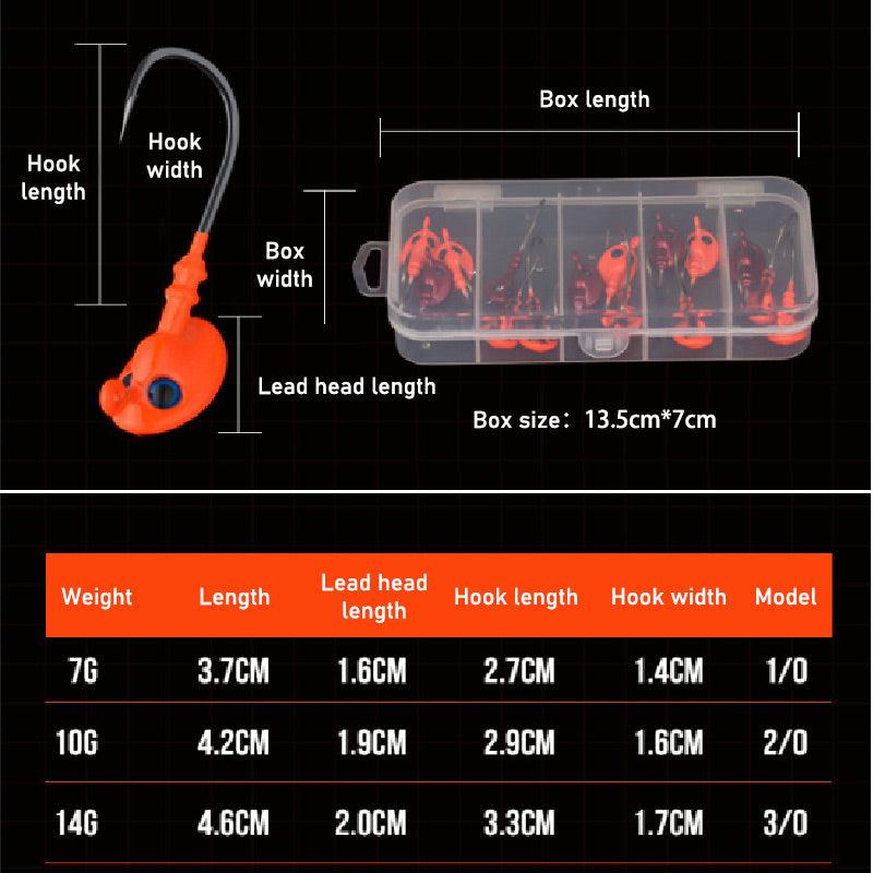 Dr.Fish 3pcs/2pcs 3D Eye Jig Heads 7-21g - Dr.Fish Tackles
