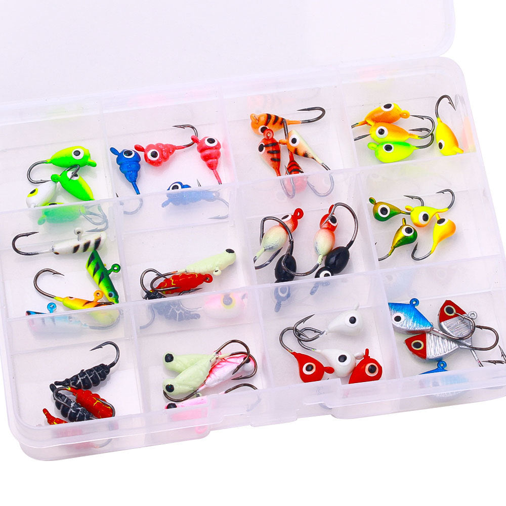 Dr.Fish 48pcs Ice Fishing Jig with Box