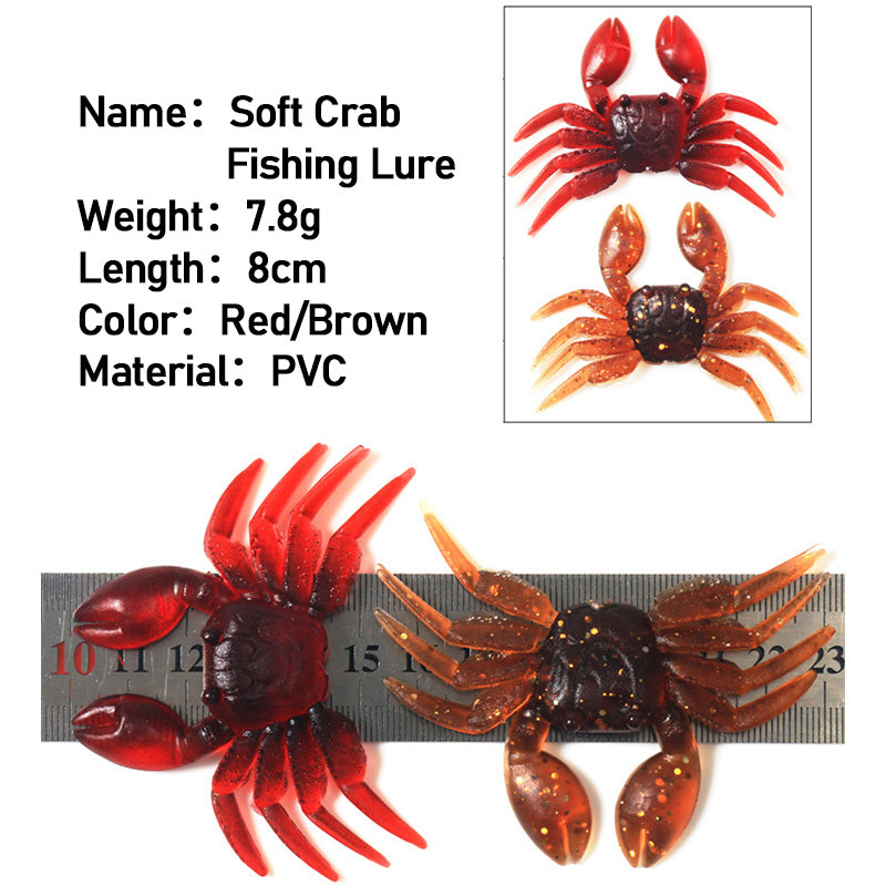 Dr.Fish 4pcs Crab Fishing Soft Lure 12.5cm/8g