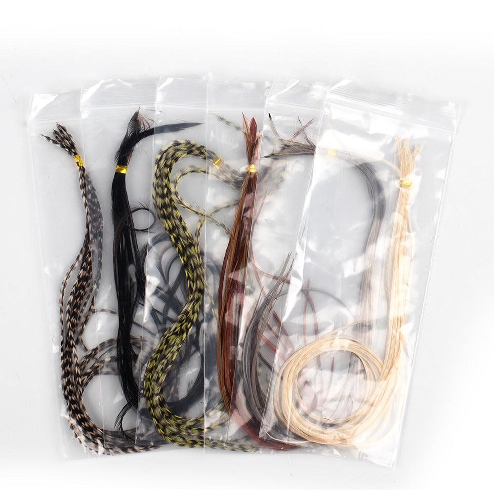Dr.Fish 5pcs/10pcs Rooster Saddle Hackles Fly Tying Materials  25-32cm (5 colors) - Dr.Fish Tackles