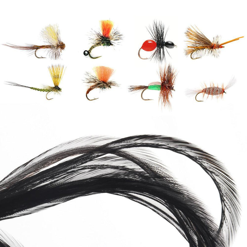Dr.Fish 5pcs/10pcs Rooster Saddle Hackles Fly Tying Materials  25-32cm (5 colors) - Dr.Fish Tackles