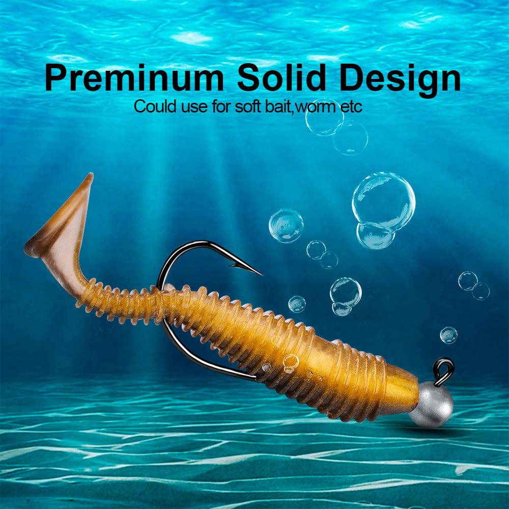 Dr.Fish 5pcs Fishing Worm Hook Jig Heads 1g, 1.8g, 2.5g Dr.Fish Tackles