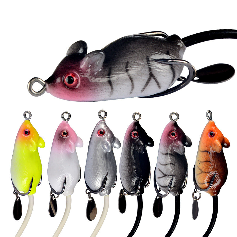 Dr.Fish Artificial Rat Fishing Lures Float with Hook 10.5g 5.5cm