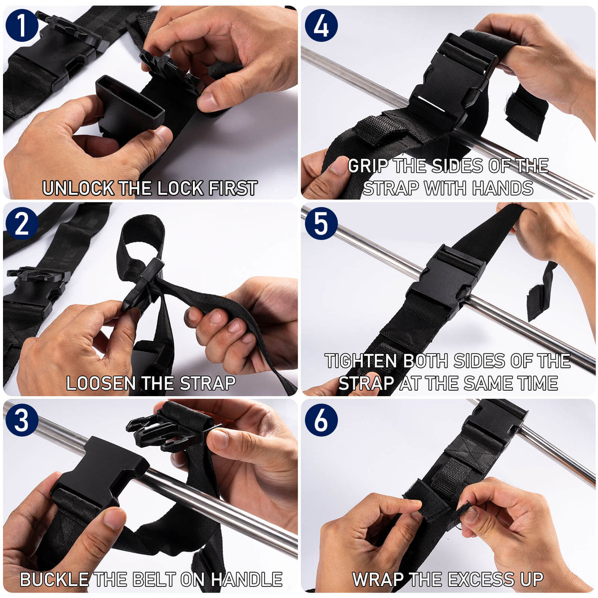 Dr.Fish Car Fishing Rod Holder 5-Rod Adjustable Rack