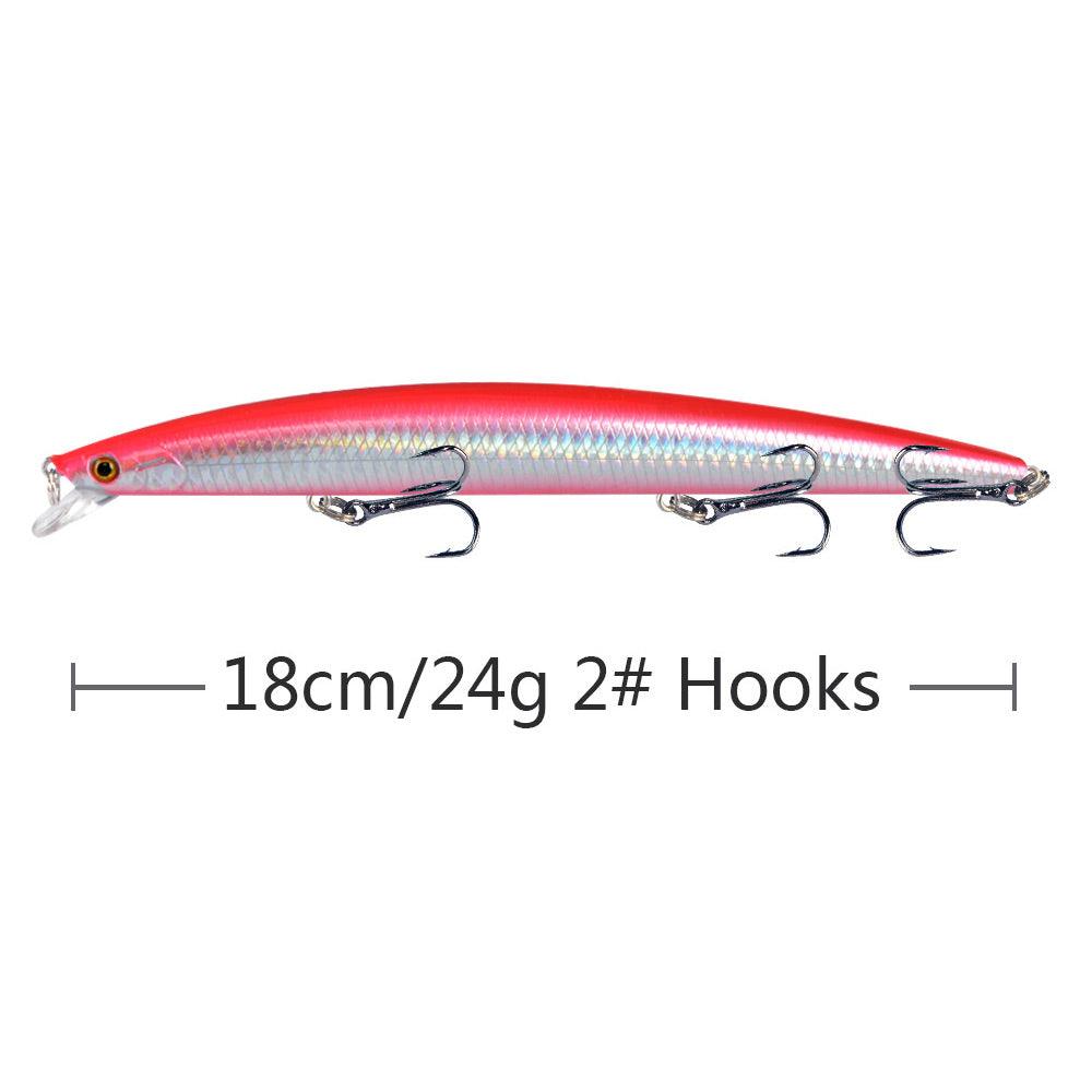 Dr.Fish Fishing Lures PVC Floating Hard Baits with 3 Hooks 5 Colors 18cm 24g - Dr.Fish Tackles