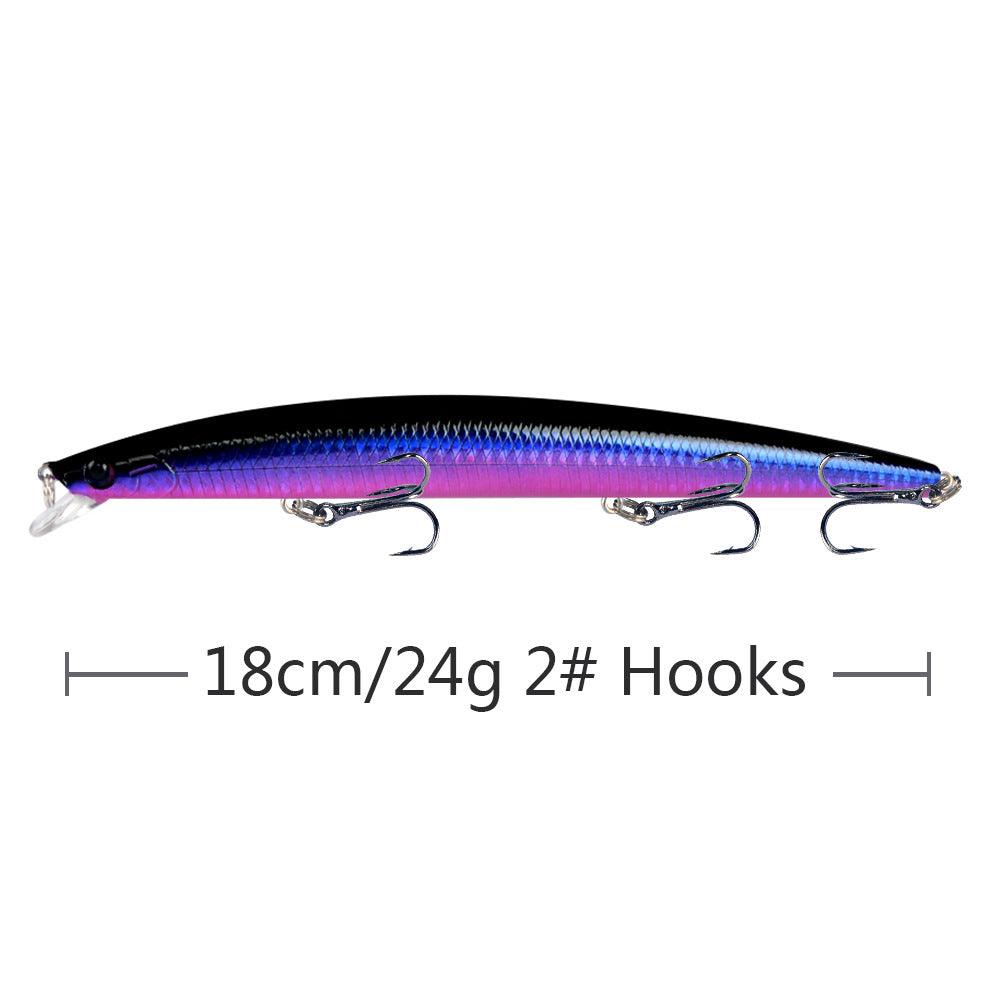 Dr.Fish Fishing Lures PVC Floating Hard Baits with 3 Hooks 5 Colors 18cm 24g