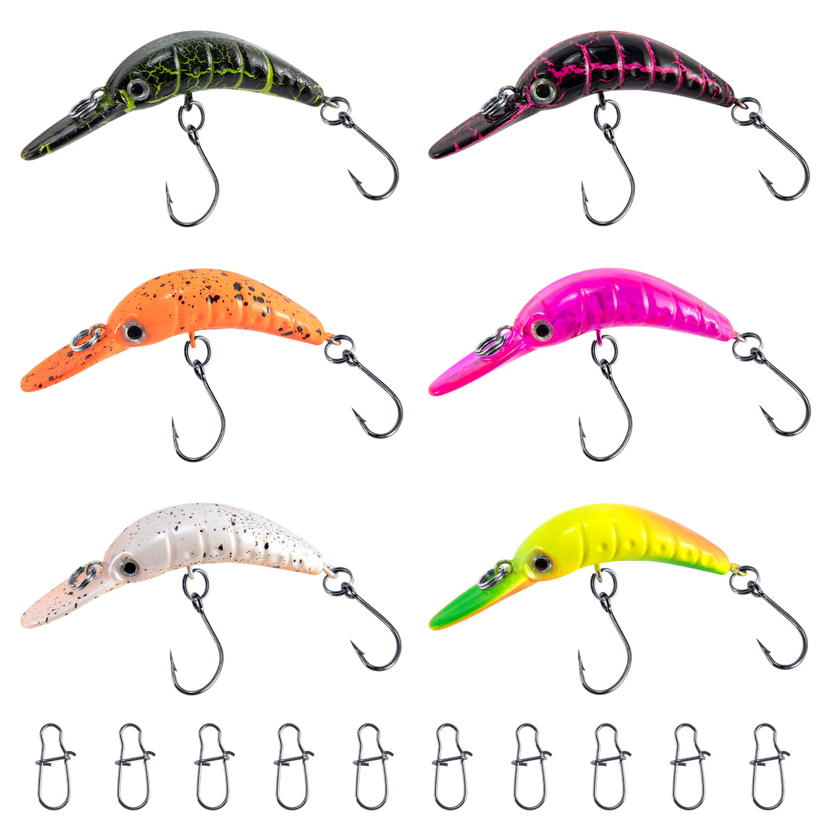 Dr.Fish Forellen Wobbler Set Langsam Sinkende Wobbler 5.2cm 2.5g