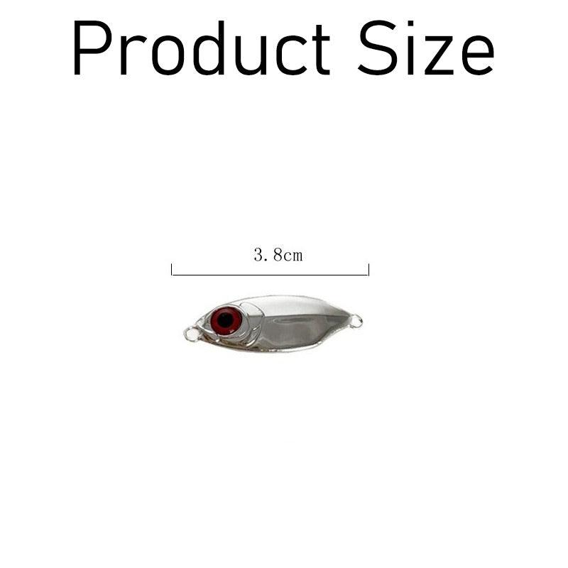 Dr.Fish Red 3D eyes Mini Fishing Spoons Lures10g 3.8cm