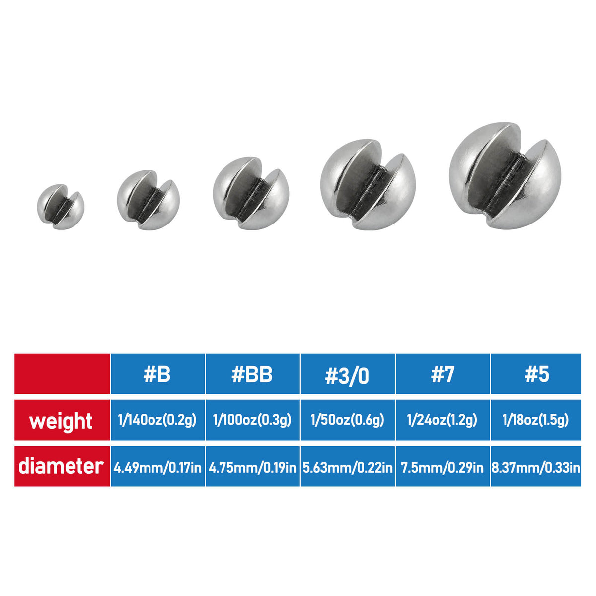 Dr.Fish 100pcs Tin Split Shot Sinkers 03