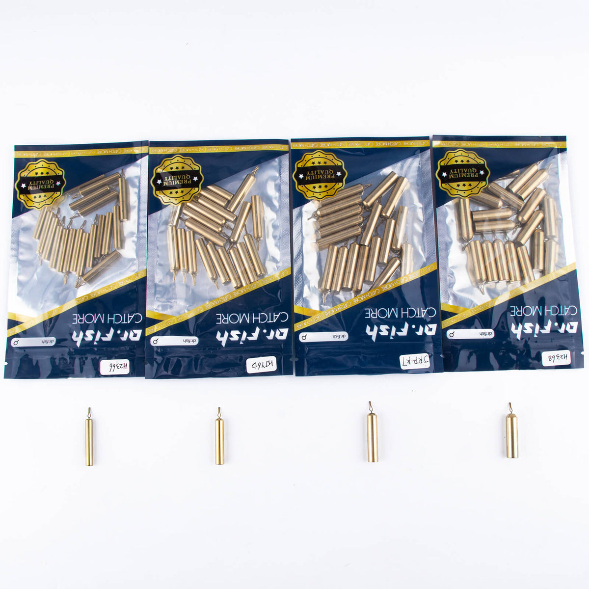 Dr.Fish 20pcs Brass Drop Shot Weights 3/16oz–7/16oz