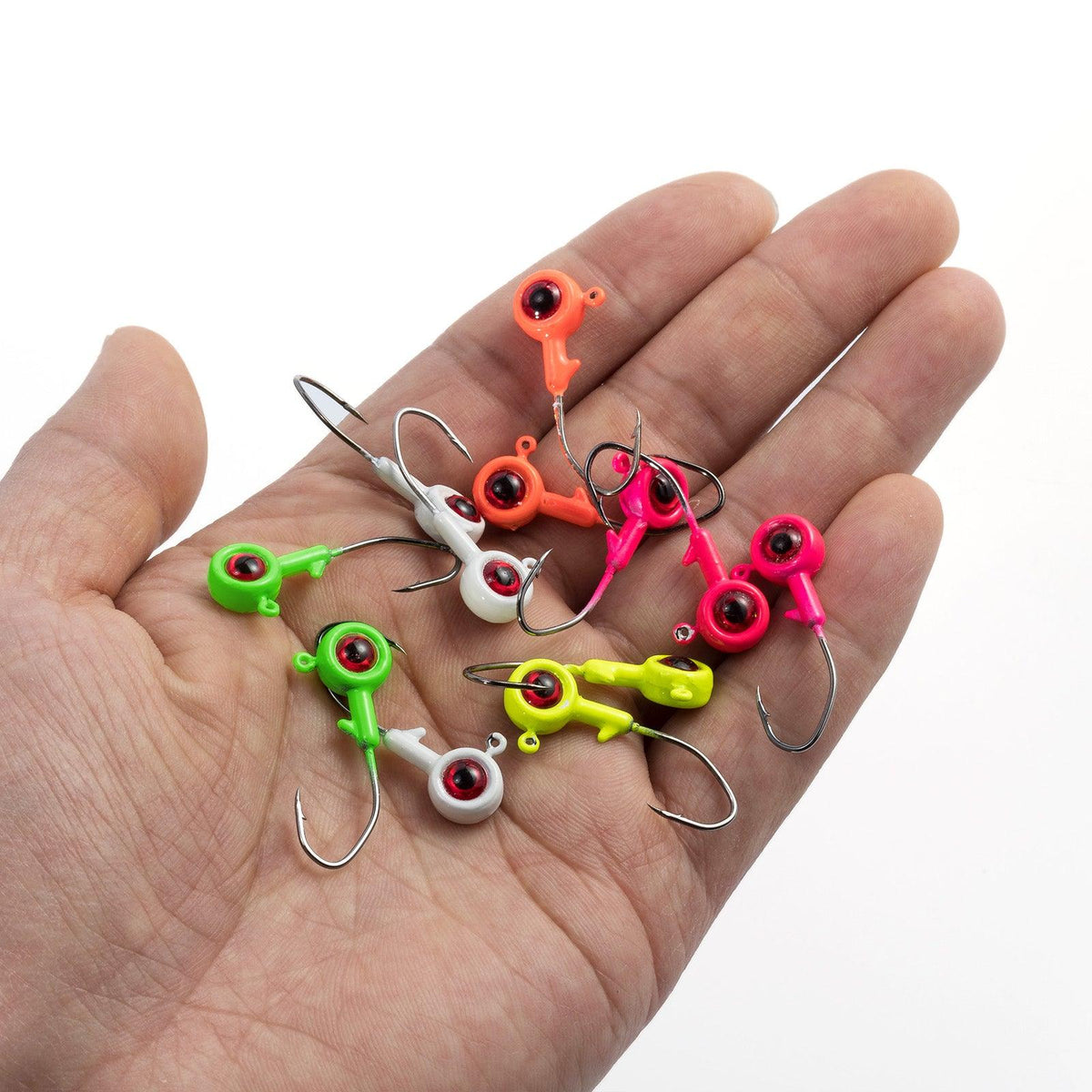 Dr.Fish 30pcs Big Eye Jig Heads 1/32oz-1/8oz(with Box) - Dr.Fish Tackles