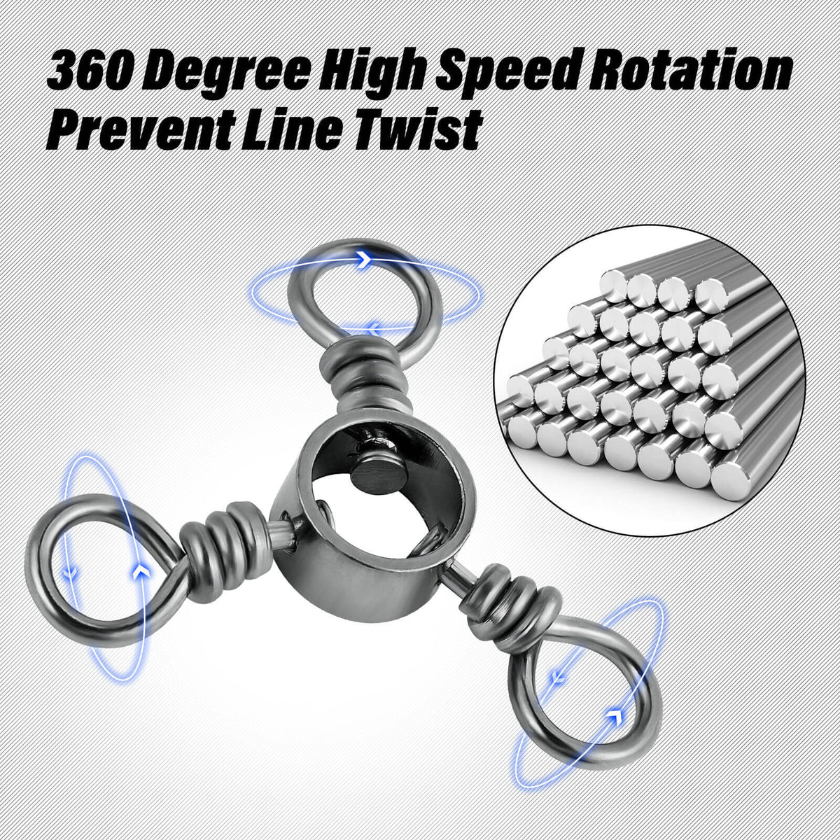 Dr.Fish Three Way Swivels 28-220lb