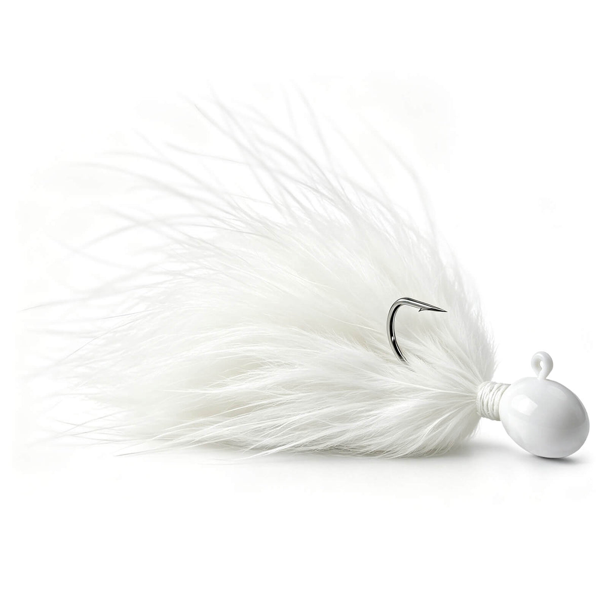 Dr.Fish 5pcs Marabou Feather Jigs for Crappie, Bass & Trout