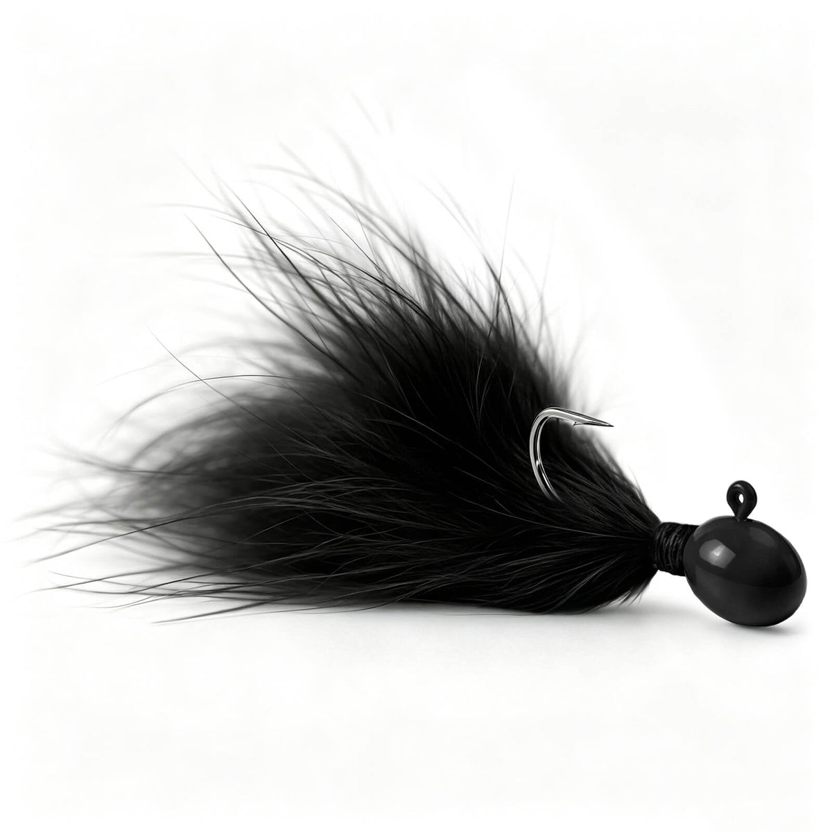 Dr.Fish 5pcs Marabou Feather Jigs for Crappie, Bass & Trout