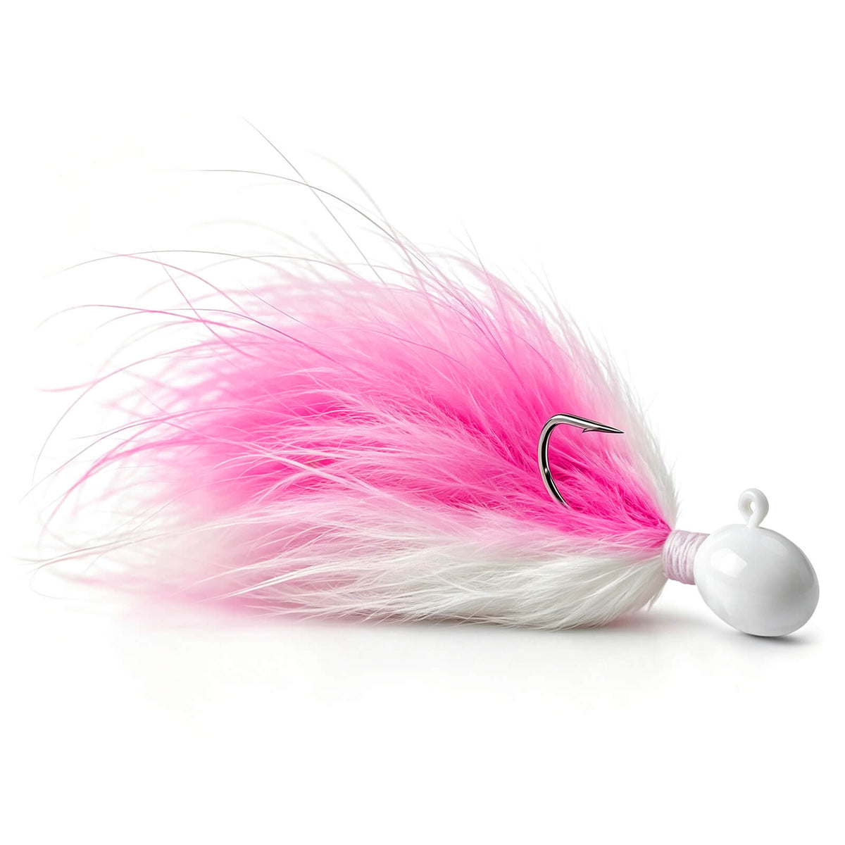 Dr.Fish 5pcs Marabou Feather Jigs for Crappie, Bass & Trout