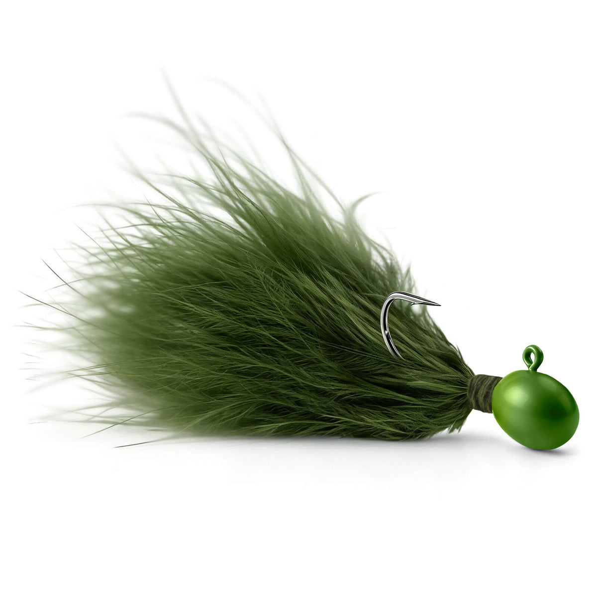 Dr.Fish 5pcs Marabou Feather Jigs for Crappie, Bass & Trout