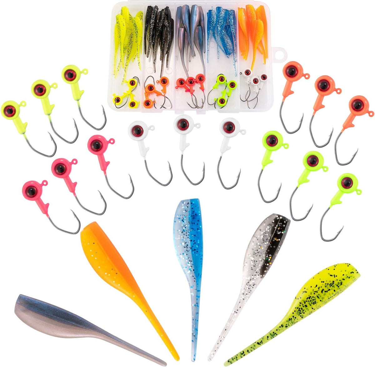 Dr.Fish 55pcs Crappie Lures Kit