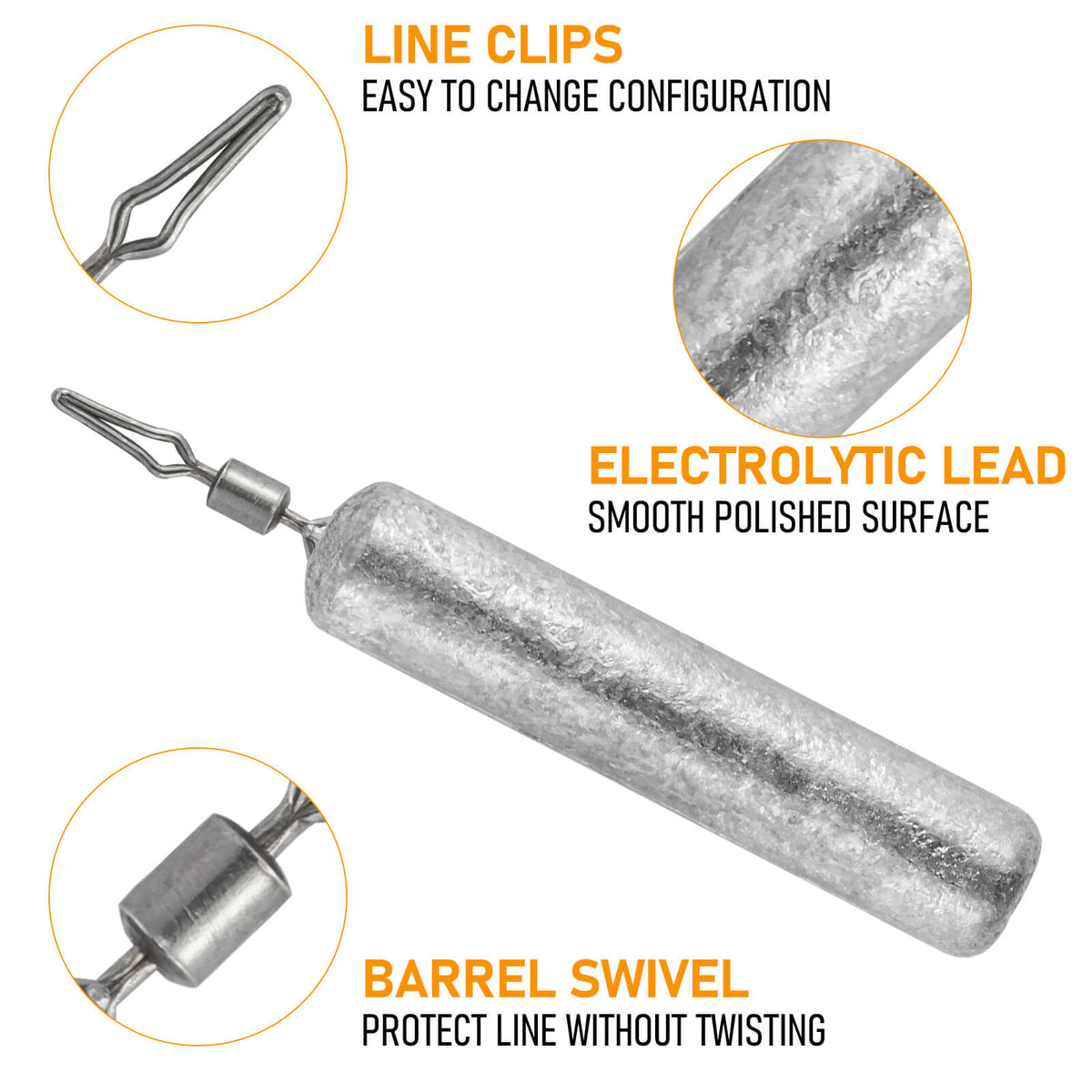 Dr.Fish Cylinder Drop Shot Weights 03