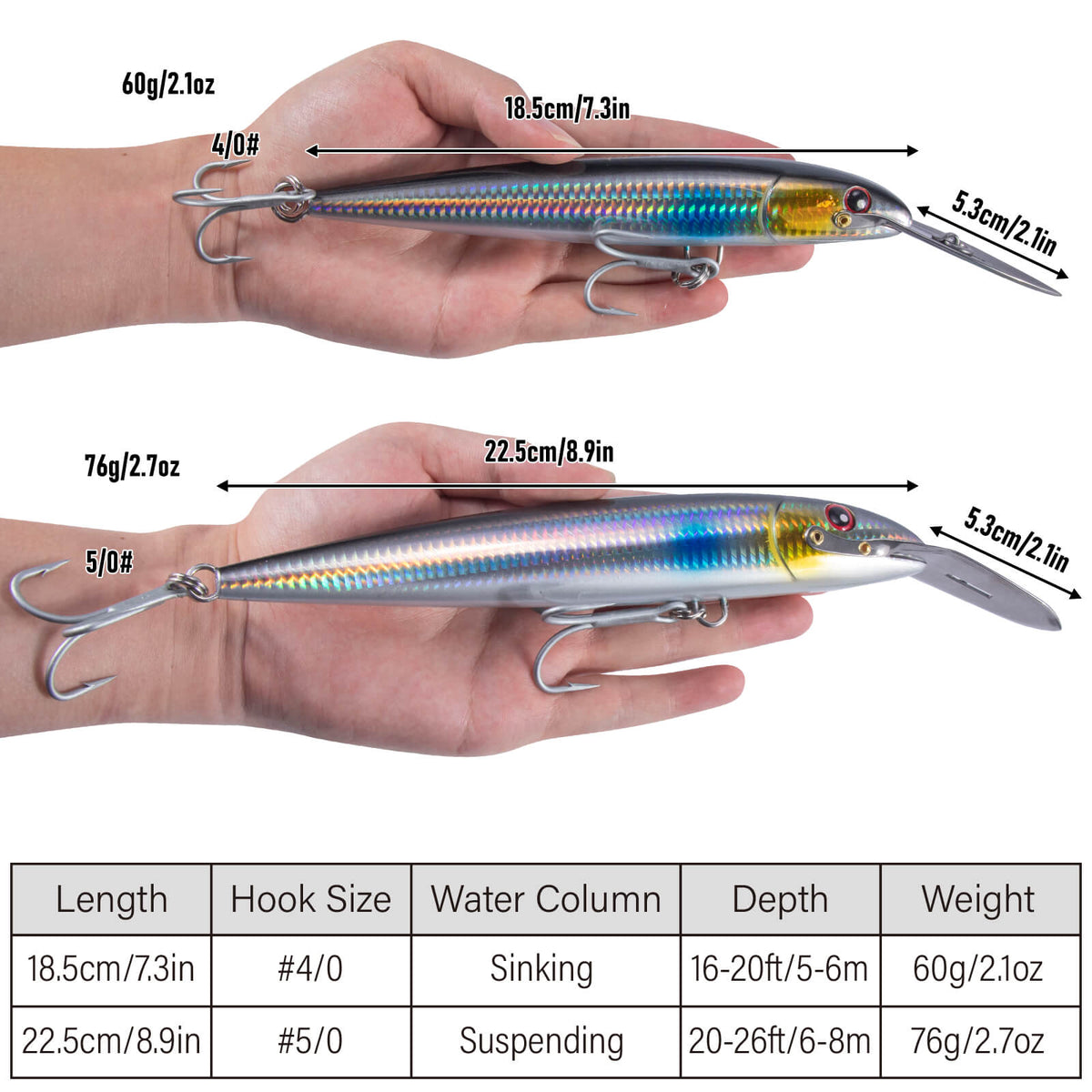 Dr.Fish Deep Diving Trolling Lures