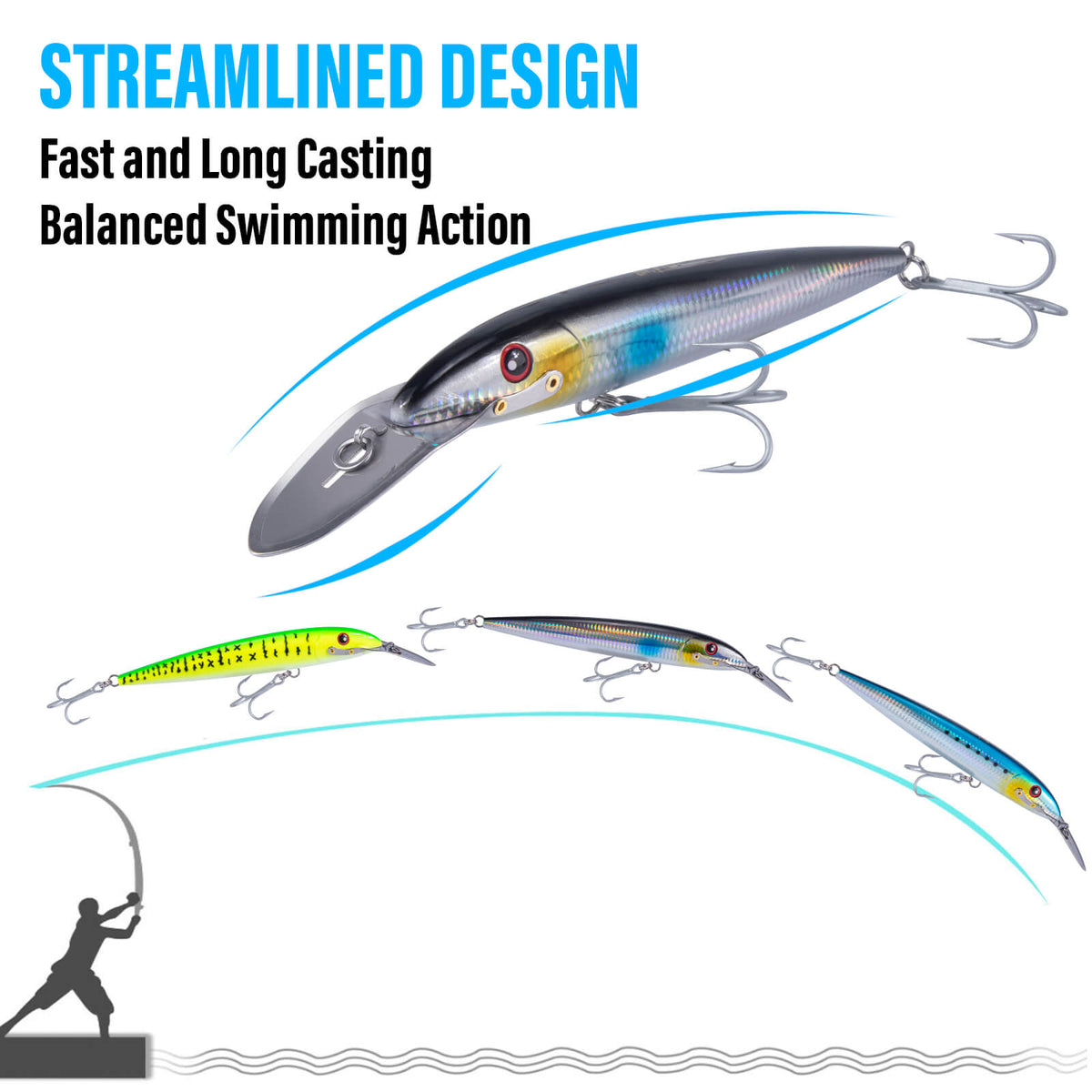 Dr.Fish Deep Diving Trolling Lures