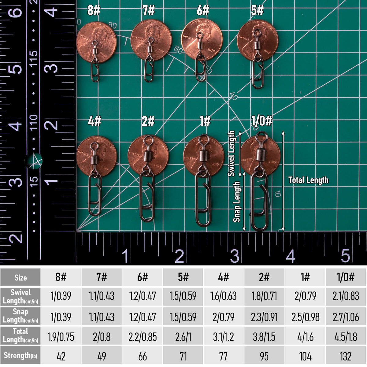 Dr.Fish Fishing Power Clips with Barrel Swivels 05