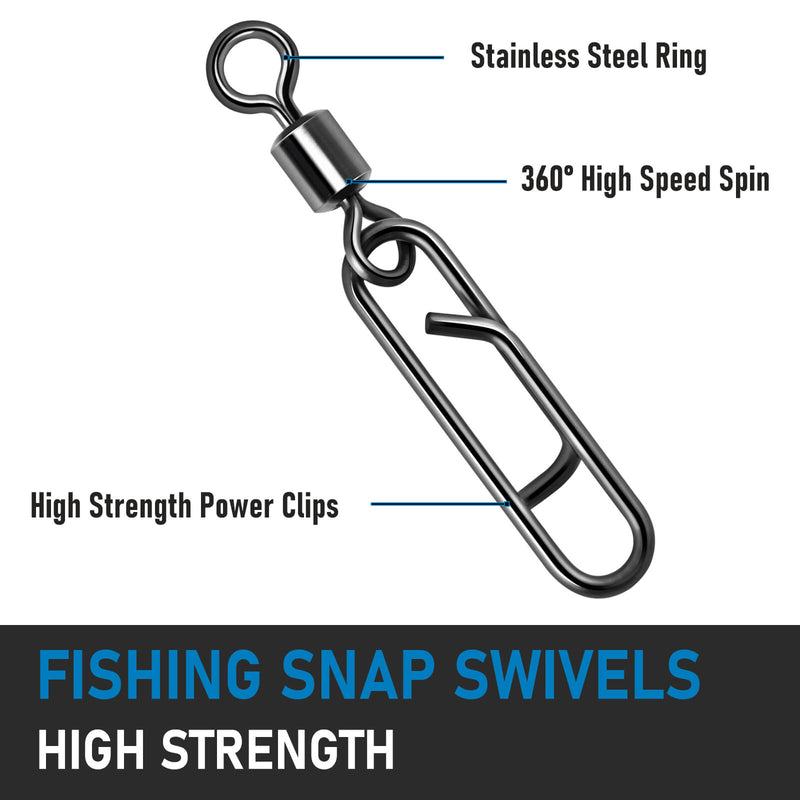 Dr.Fish Fishing Power Clips with Barrel Swivels 02
