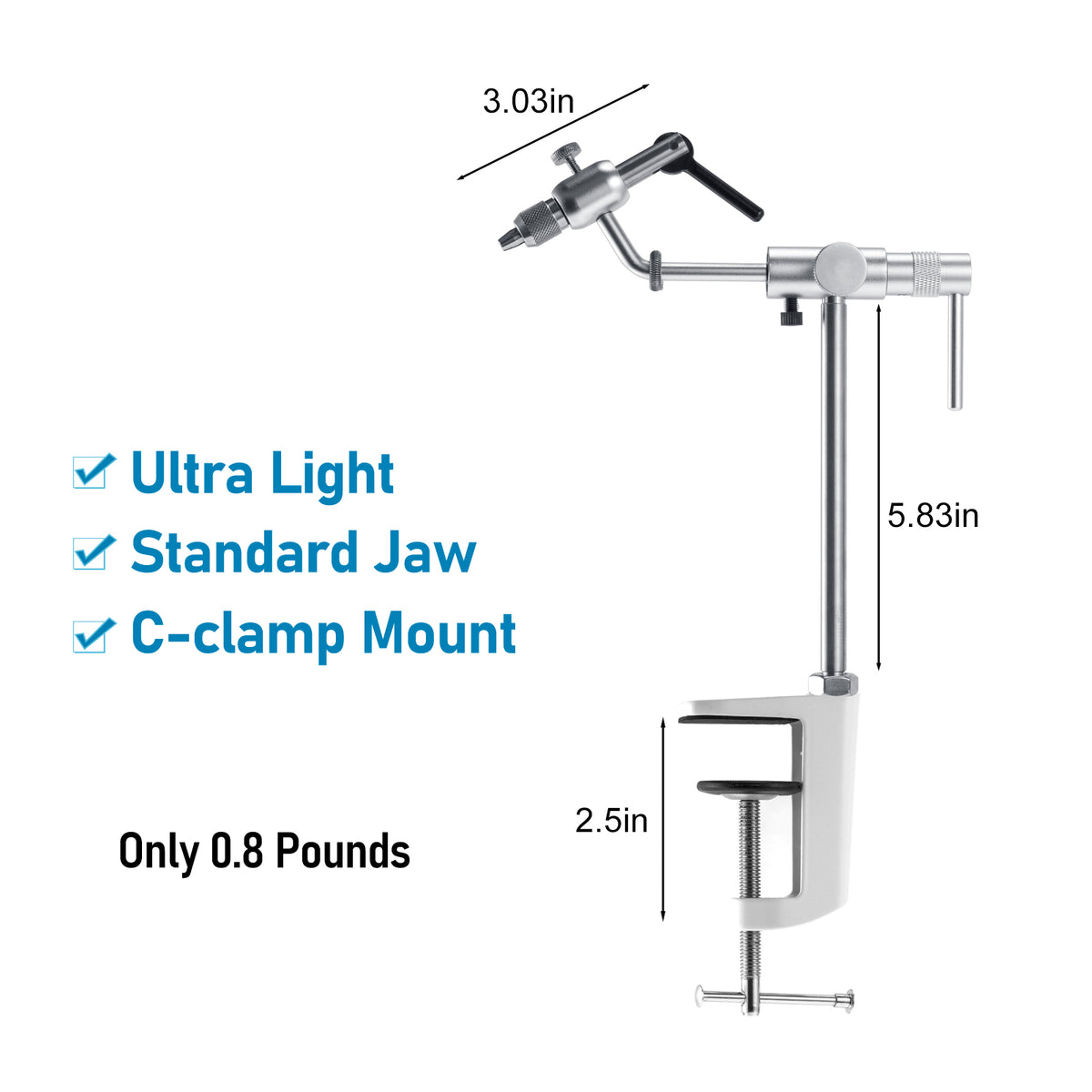 Dr.Fish Fly Tying Vise C-Clamp Mount