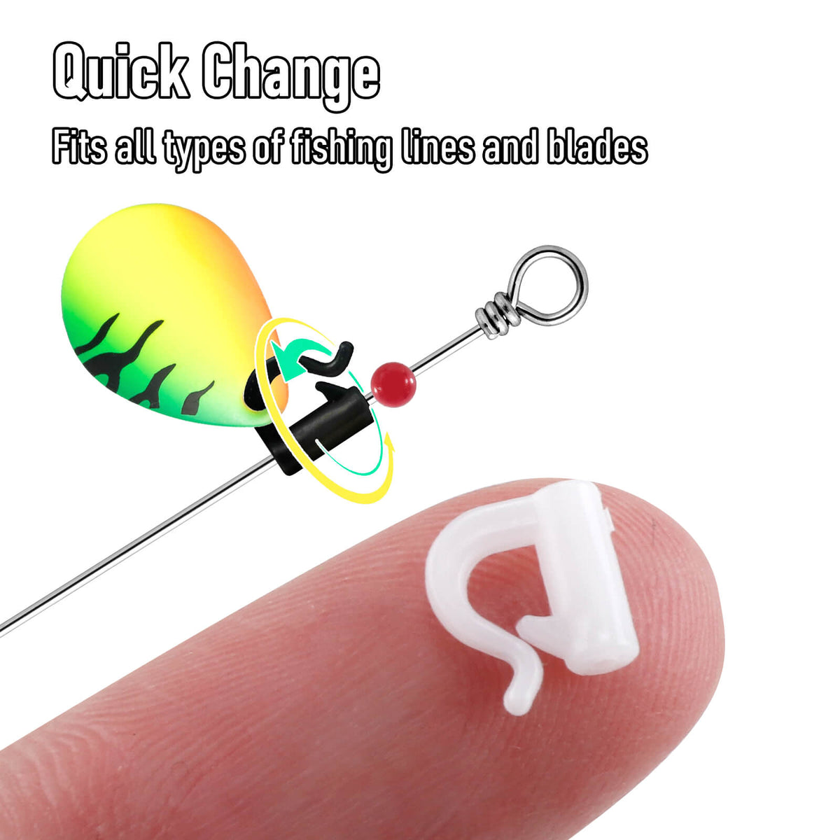 Dr.Fish 100pcs Spinner Clevis Quick Change