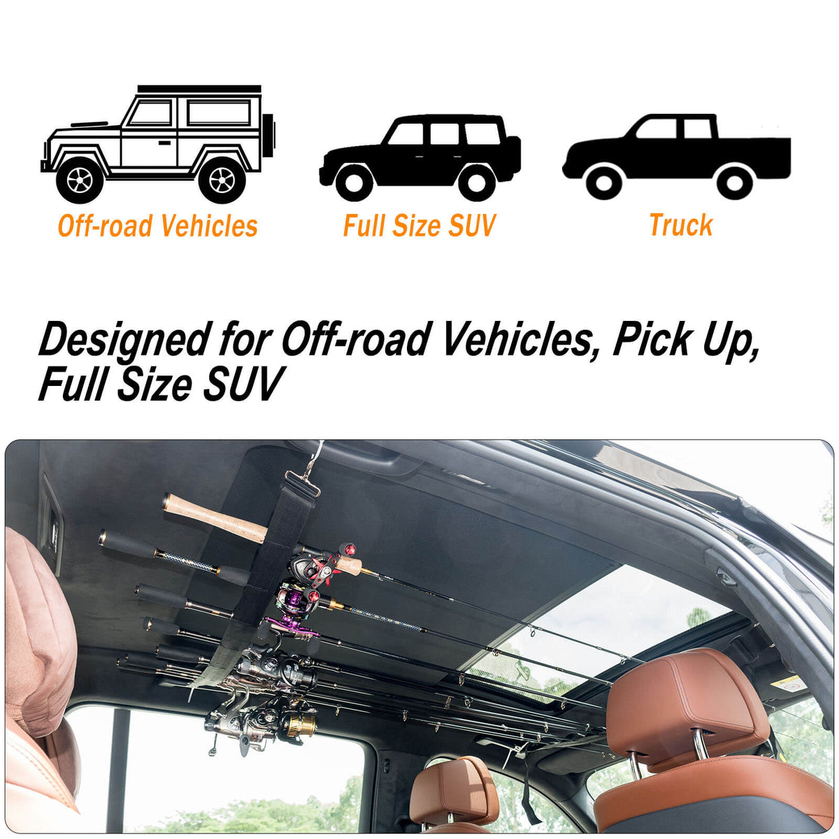 Dr.Fish Vehicle Fishing Rod Holder 30-60''