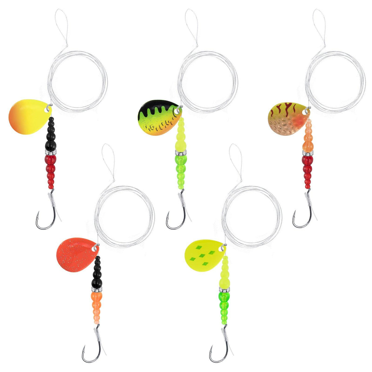 Dr.Fish 5pcs Walleye Spinner Rig Kit 46in 30lb - Dr.Fish Tackles