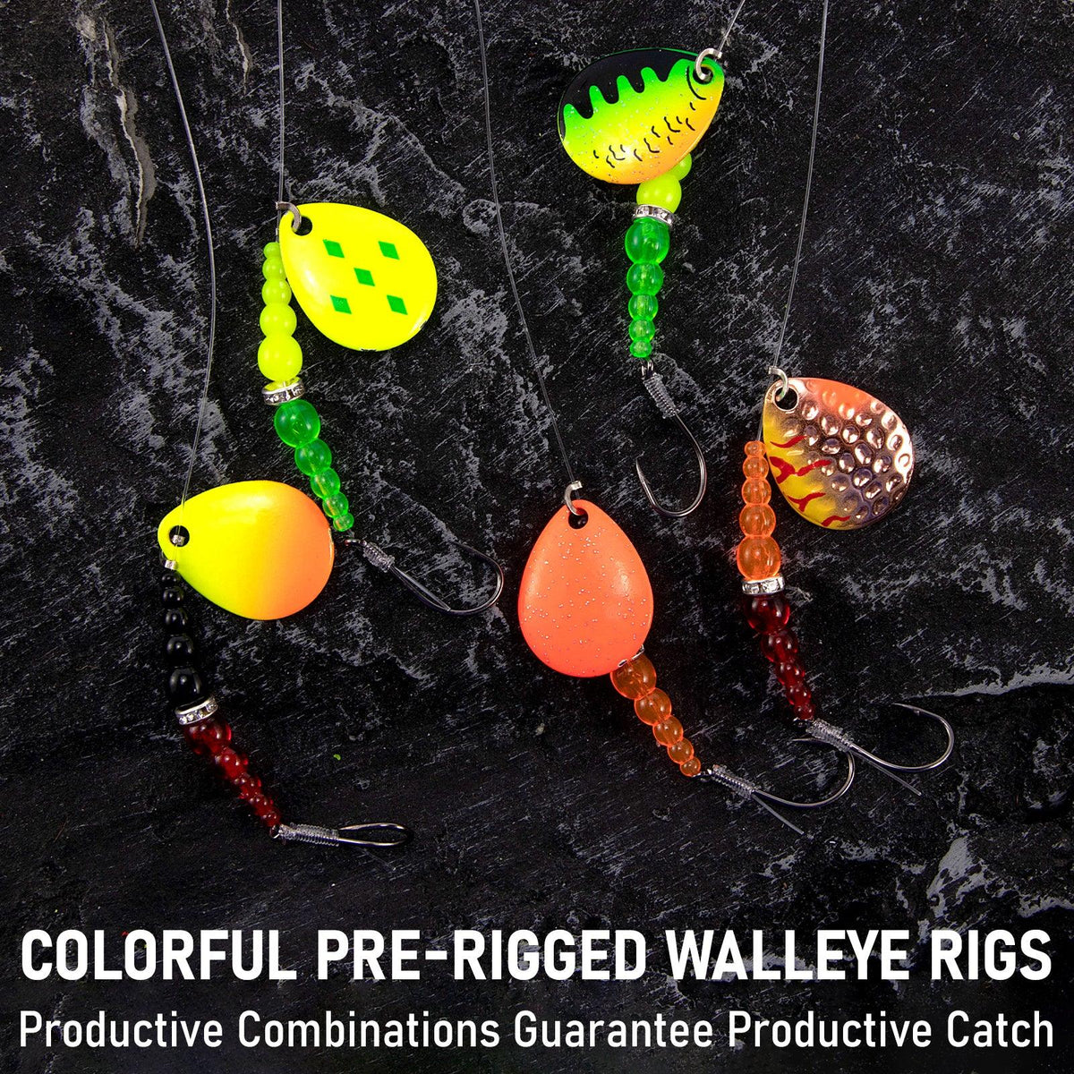 Dr.Fish 5pcs Walleye Spinner Rig Kit 46in 30lb - Dr.Fish Tackles