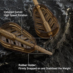 Dr.Fish 4pcs Fishing Method Feeders Carp 0.7-1.75oz