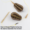 Dr.Fish 4pcs Fishing Method Feeders Carp 0.7-1.75oz