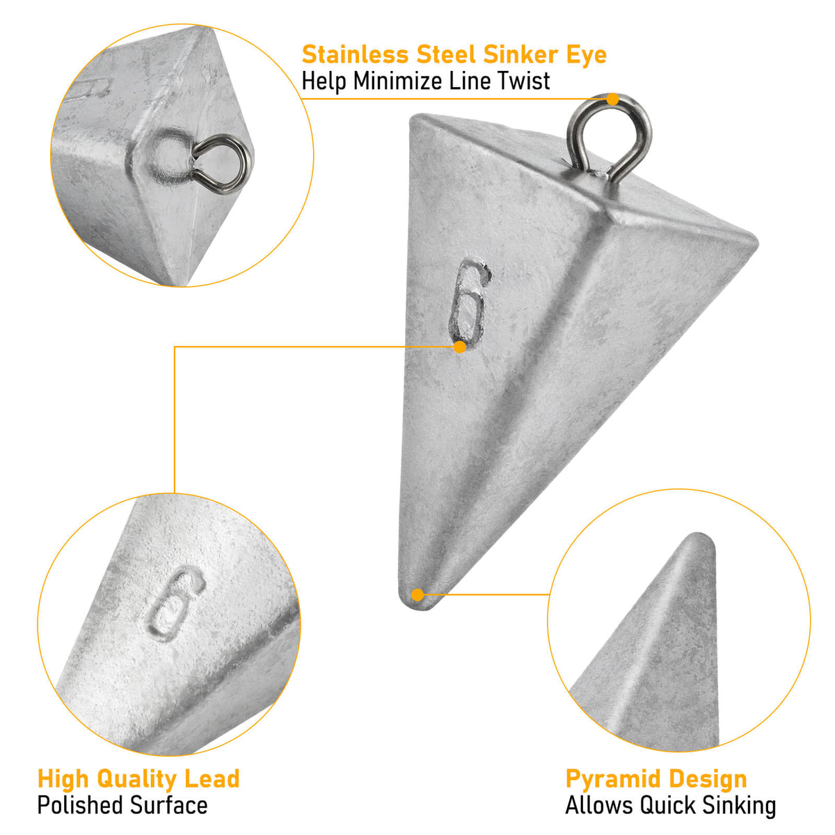 Fishing Weight Pyramid Sinker Dr.Fish 2