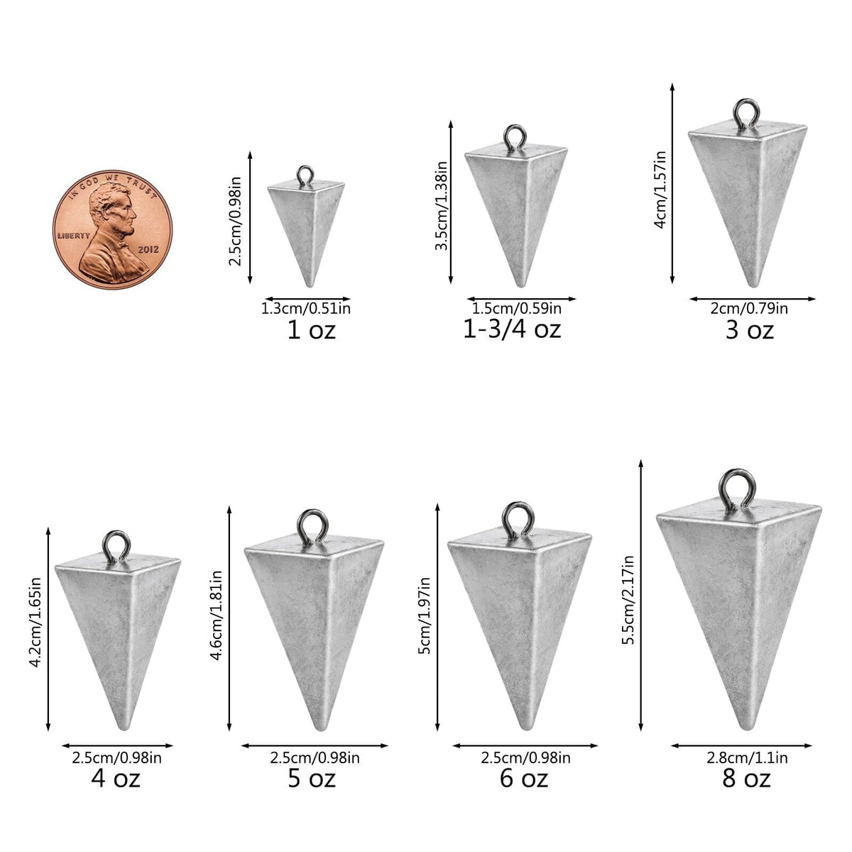 Fishing Weight Pyramid Sinker Dr.Fish 7