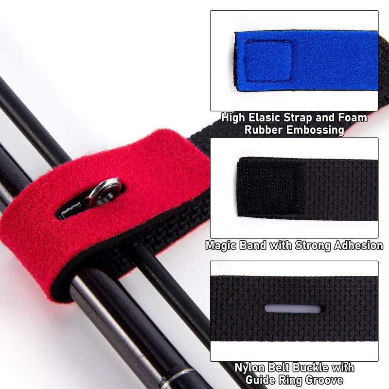 Dr.Fish 12 pcs Fishing Rod Straps 3colors