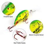 Dr.Fish 4pcs Crayfish Hard Bait  Bait  2.8''