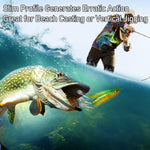 Dr.Fish 5pcs Metal  Spinner Vertical Jigs 3-3.75''