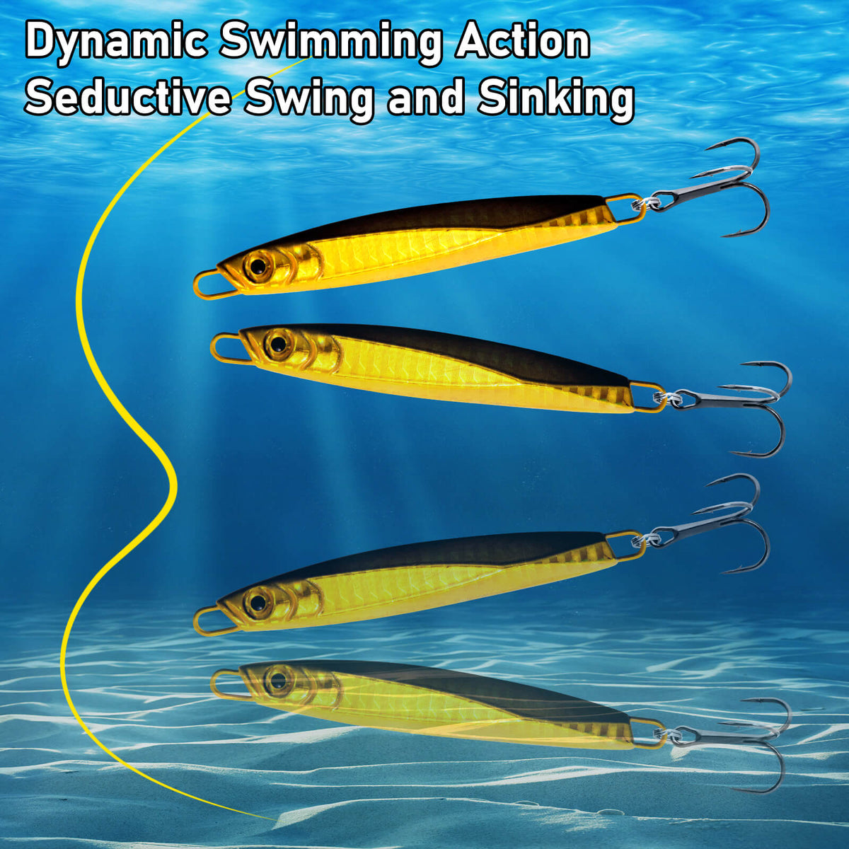 Dr.Fish 5pcs Fishing Jigs Metal Spoon 1oz-2oz