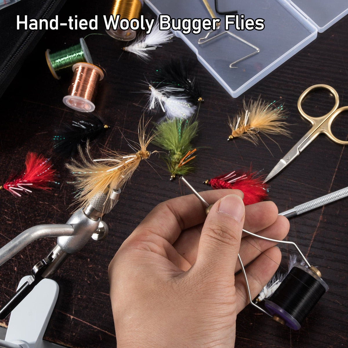 Dr.Fish 15pcs Wooly Bugger Flies 0.4g
